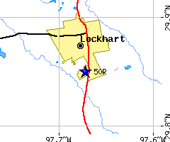Map to Lockhart Municipal Airport
