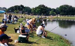 KidFish event at the pond in Lockhart City Park
